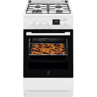 Electrolux Плита комбінована, 58л, 50x60см, дисплей, конвекція, пара, білий (LKK560205W)