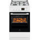 Electrolux Плита комбинированная, 58л, 50x60см, дисплей, конвекция, пар, белый (LKK560205W)