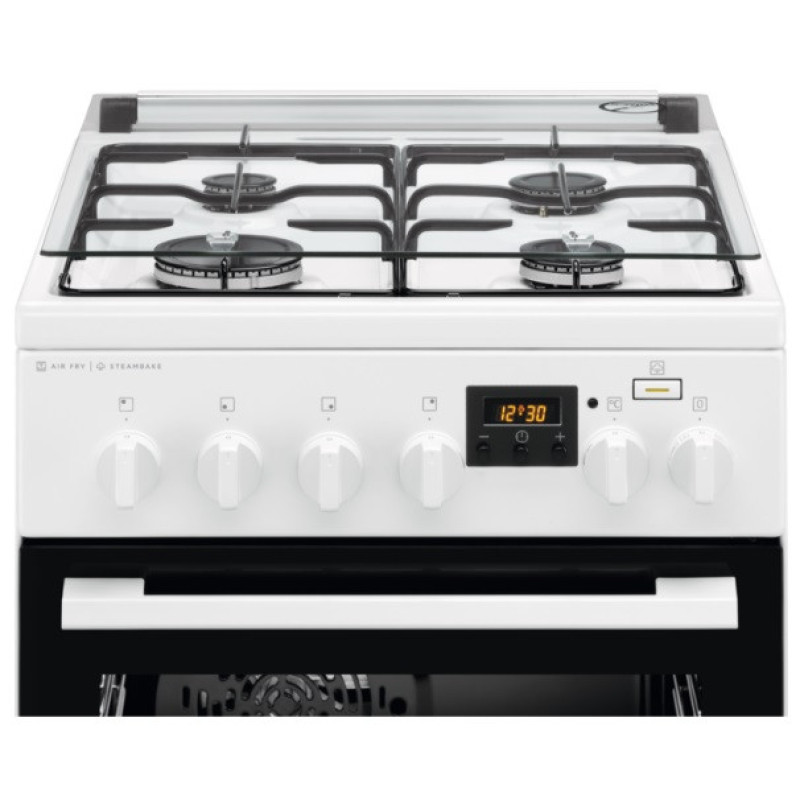 Electrolux Плита комбинированная, 58л, 50x60см, дисплей, конвекция, пар, белый (LKK560205W)