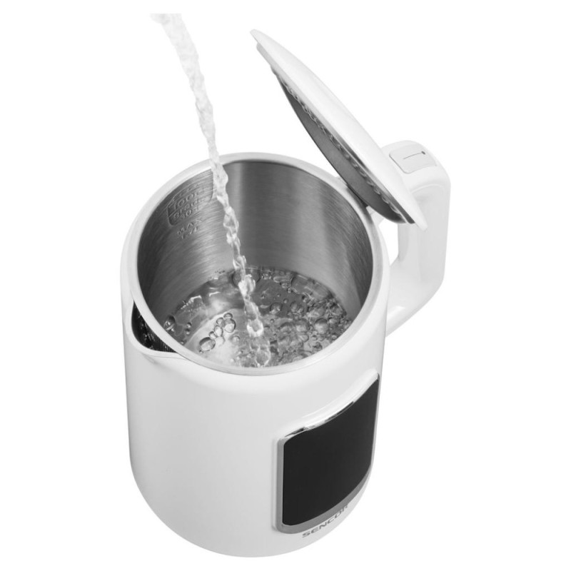 Sencor Электрочайник 1.7л, Strix, LED дисплей, двойные стенки, белый (SWK0950WH)