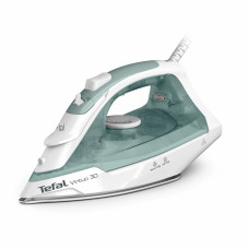 Tefal iron Virtuo, 2000W, 240ml, steam boost -120g, constant steam - 27g, ceramic soleplate, white and green (FV2C42E0)