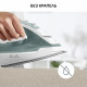 Tefal iron Virtuo, 2000W, 240ml, steam boost -120g, constant steam - 27g, ceramic soleplate, white and green (FV2C42E0)