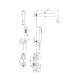 Deante Shower set Silia with mixer, shower head, hand shower, handle - concealed, black (NQS_N9XK)