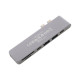 Порт-репликатор Choetech Dock-Station USB-C 7-in-1 (HDMI/картридер/USB-A/USB-C, for MacBook Pro/Air) (HUB-M14-GY-V2)