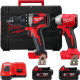 Milwaukee set of two M18 BLPP2A3-502X cordless tools 18V screwdriver-drill M18 BLPD2 helicopter impact M18 BLIDR battery M18 2x5A h ZP M12-18FC case (4933492844)