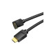 Кабель мультимедийный HDMI M to HDMI M 1.5m 4K60Hz 90° corner black Vention (AAQBG)