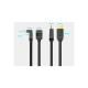 Кабель мультимедийный HDMI M to HDMI M 1.5m 4K60Hz 90° corner black Vention (AAQBG)