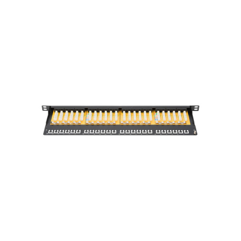 Патч-панель 19 " 0.5U, 24xRJ45, cat 6 UTP в сборе Digitus (DN-91624U-SL-SH)