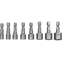 Topex Sockets, set of 8 pcs., 1/4 , 5-13 mm (39D387)