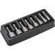 Topex Sockets, set of 8 pcs., 1/4 , 5-13 mm (39D387)
