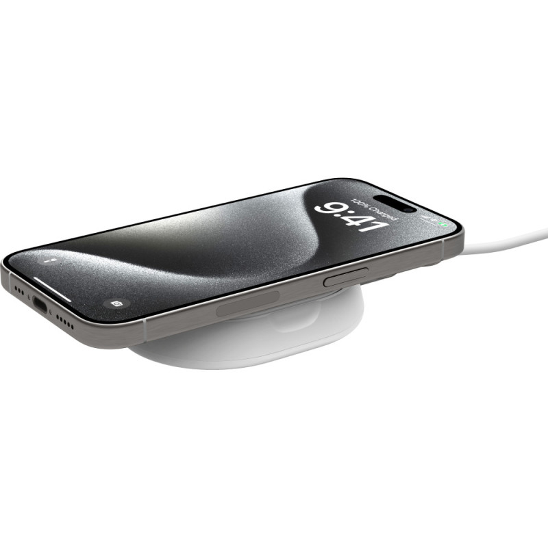 Belkin Wireless Charger 15W Stand Magnetic Qi2, white (WIA008VFWH)