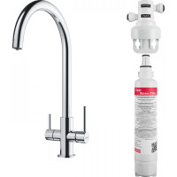 Franke Washbasin tap Lina Clear Water, spout lenght - 272 mm, swivel, 1+1filter connection, chrome (160.0702.660)