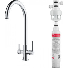 Franke Washbasin tap Lina Clear Water, spout lenght - 272 mm, swivel, 1+1filter connection, chrome (160.0702.660)