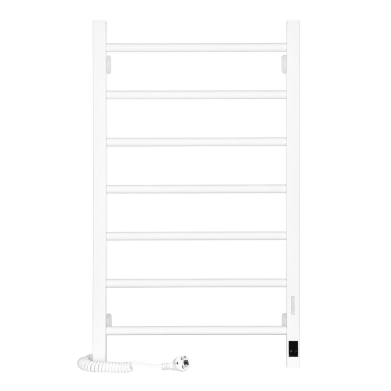 ARDESTO electric towel warmer SMART, 480x800mm, timer-regulator, steel, left connection, white (12-166153-4880)