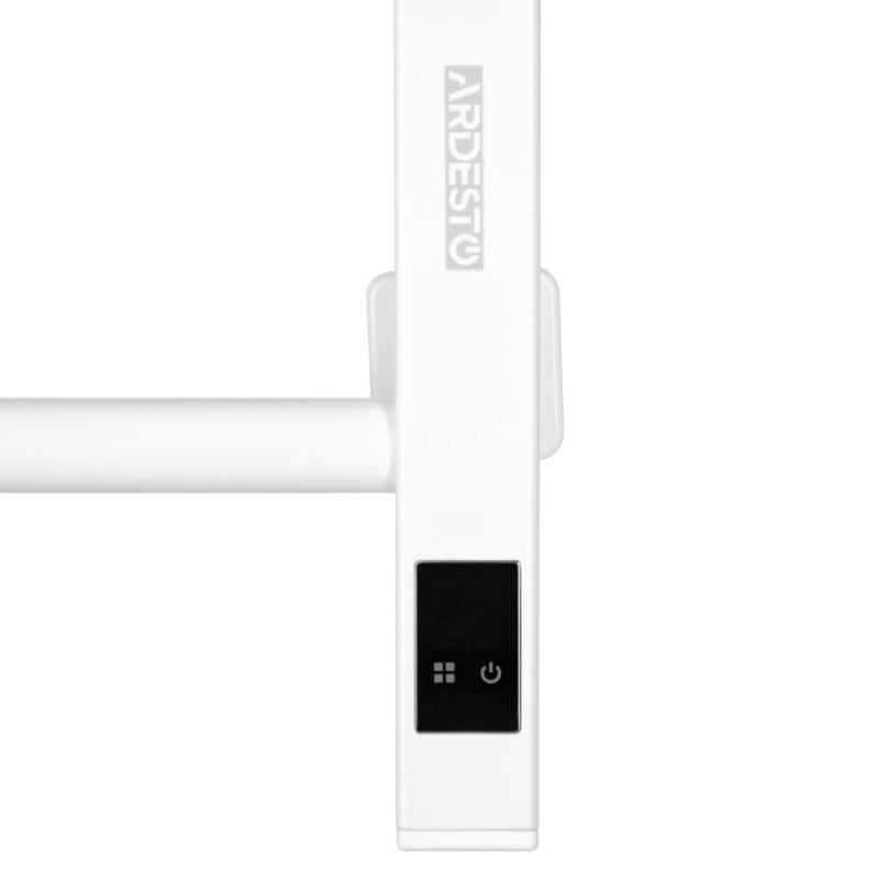 ARDESTO electric towel warmer SMART, 480x800mm, timer-regulator, steel, left connection, white (12-166153-4880)