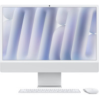 Компьютер Apple 24" iMac Retina 4.5K / Apple M4 (10-c/CPU, 10-c/GPU), 16, 512, Silver, Model A3137 (MWUV3UA/A)