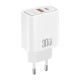 Зарядное устройство XO 1xUSB 22.5W + 1xUSB-C PD30W white (CE42.white)
