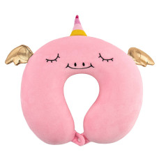 ARDESTO Neck pillow Travel Unicorn 30х30cm, polyurethane foam, pink (ART3032NEP)