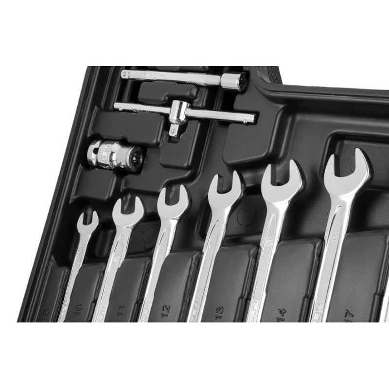 Neo Tools Tool set, 82pcs, 1/2 , 1/4 , CrV, case (10-059)
