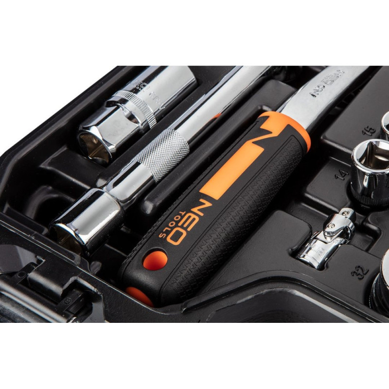 Neo Tools Tool set, 82pcs, 1/2 , 1/4 , CrV, case (10-059)