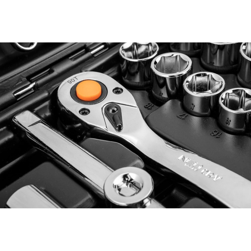 Neo Tools Tool set, 82pcs, 1/2 , 1/4 , CrV, case (10-059)