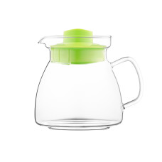 Termisil Tea pot Maja, 1250ml, barrel, borosilicate glass+plastic, lime (CDTS125AL)