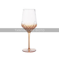 ARDESTO Wine glasses set Black Mars Favola 460ml, 2pcs, glass, transparent-golden (AR2646G)
