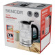 Sencor Електрочайник Sencor 0.5л, Strix, пластик, в комплекті 2 склянки + 2 ложки, скло, нерж. сталь (SWK160SS)