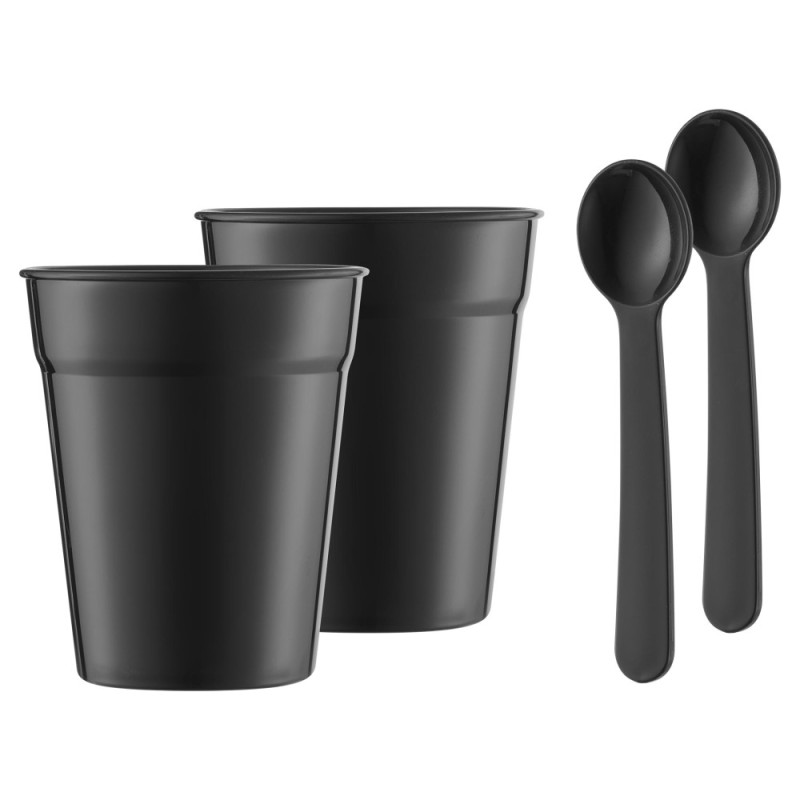 Sencor Електрочайник Sencor 0.5л, Strix, пластик, в комплекті 2 склянки + 2 ложки, скло, нерж. сталь (SWK160SS)