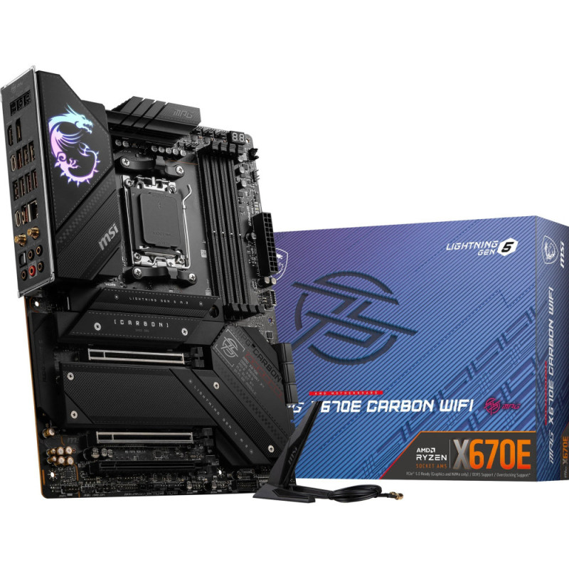 MSI Motherboard MPG X670E CARBON WIFI sAM5 X670 4xDDR5 HDMI DP WiFi BT ATX