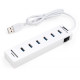 Концентратор Vinga 6xUSB2.0 + card-reader with switch 0.8m (VCP2H6USBCRSWWH)