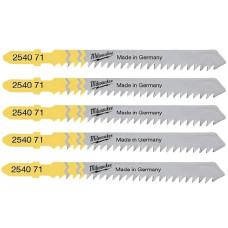 Milwaukee jigsaw blade T111C , for wood, tooth pitch 3mm х 75mm, 5 pcs (4932254071)