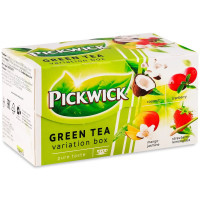 L`OR Чай зелений асорті зі шматочками фруктів Pickwick GwA 30г(20х1.5г) х12 НП (8711000684160)