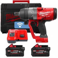 Milwaukee battery impact wrench M18 ONEFHIWF1-802X 18V battery 2x8A h 0-1650 rpm 2400 Nm 1/2  ZP M12-18FC case 5.9 kg (4933499254)