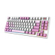 MSI Клавіатура механічна FORGE GK600 TKL W VIOLET UA 83key, mechanical Linear, USB-A, Wireless, Bluetooth, EN/UKR/RU, RGB, фіолетовий (S11-43UAQ01-HH9)