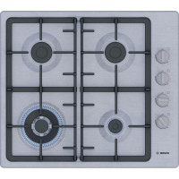 Bosch Варочная поверхность Bosch газовая, 60см, чугун, WOK, нерж (PBH6C5K90R)