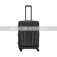 Wenger Валіза Wenger Amplix Hardside Medium, середня, полікарбонат, TSA, 4 колеса, розширення, чорний (653326)