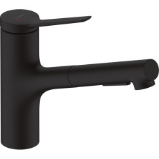 Hansgrohe Sink tap Zesis M33, spout lenght - 219mm, pull-out, 1-handle, KM150, matt black (74800670)