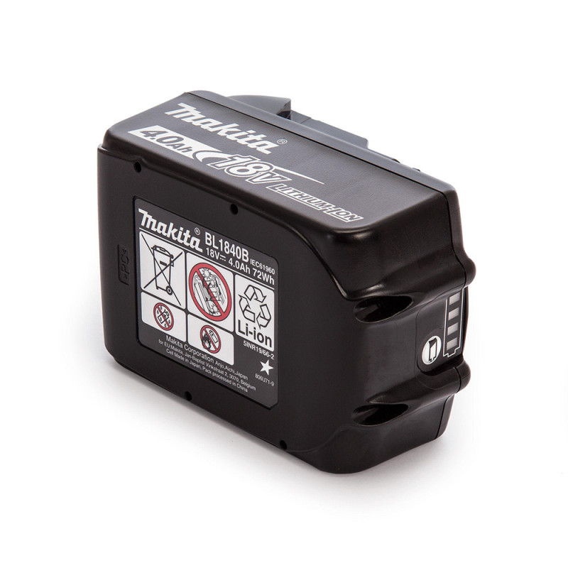 Makita Акумулятор BL1840B, LXT , Li-Ion, 18В, 4Аг, індикація розряду (632F07-0)
