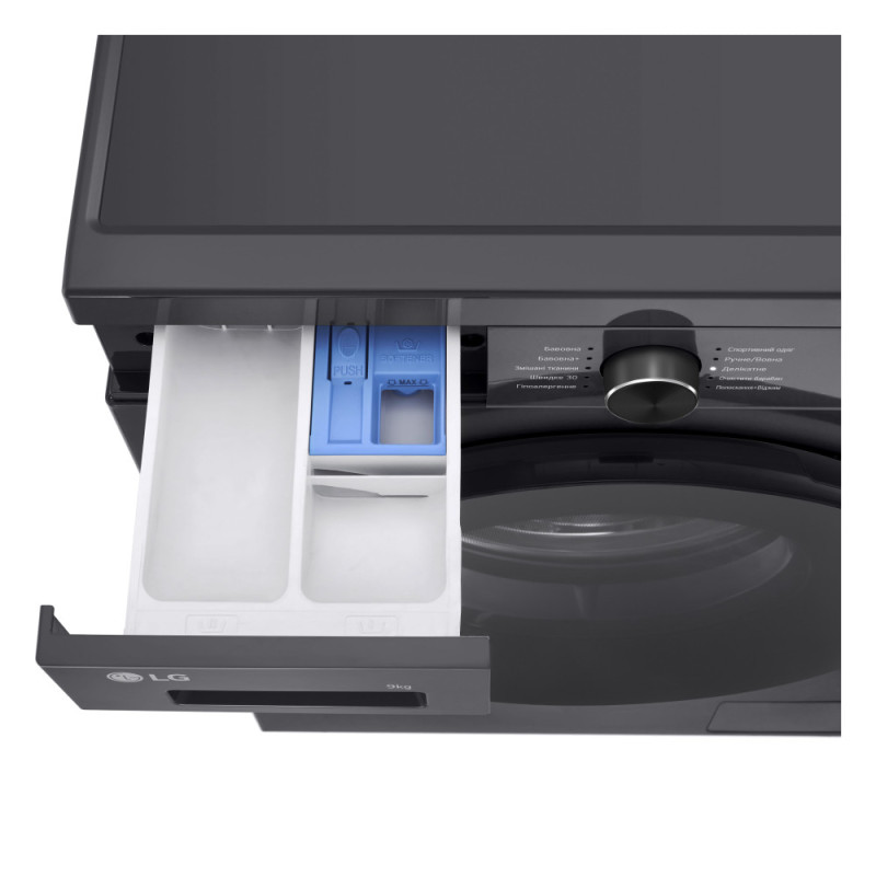 LG WM front load, 9kg, A+++, anthracite (F2Y1VS5J)