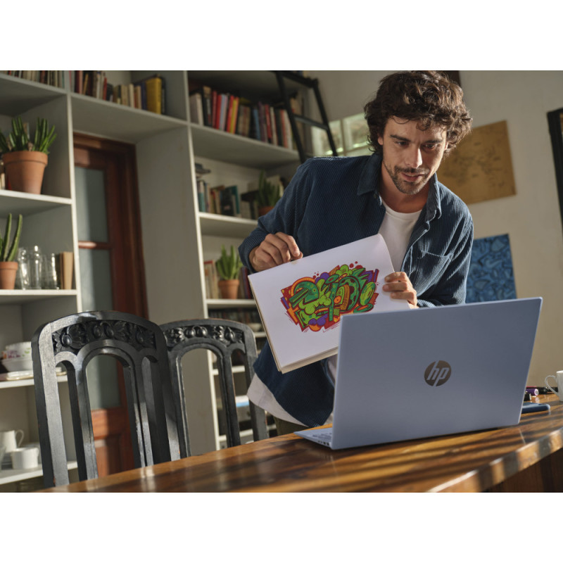 HP Ноутбук HP OmniBook 5 16-af1018ua 16" 2K IPS AG, Intel U7-255U, 16GB, F512GB, UMA, DOS, блакитний (BV5W9EA)