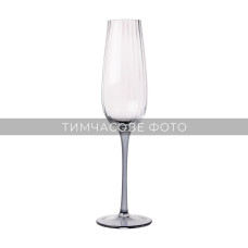 ARDESTO Champagne glasses set Black Mars Orion 220ml, 2pcs, glass, transparent-grey (AR2622TG)