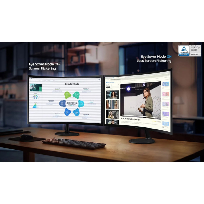 Samsung Монітор 27" S27D360 D-Sub, HDMI, VA, 100Hz, 4ms, CURVED (LS27D360GAIXCI)