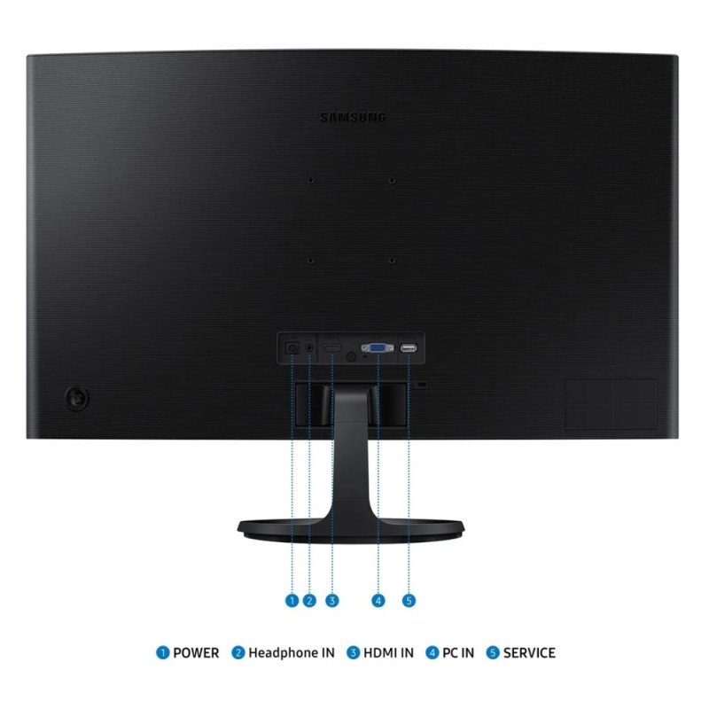Samsung Монітор 27" S27D360 D-Sub, HDMI, VA, 100Hz, 4ms, CURVED (LS27D360GAIXCI)