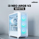 Zalman PC case I3 Neo ARGB V2 without PSU, 2xUSB3.0, 1x Type C, 4x120mm, ARGB, VGA 355mm, LCS ready, TG Side Panel, ATX, white (I3NEOARGBV2WHITE)