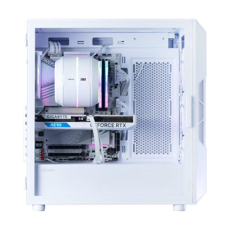 Zalman PC case I3 Neo ARGB V2 without PSU, 2xUSB3.0, 1x Type C, 4x120mm, ARGB, VGA 355mm, LCS ready, TG Side Panel, ATX, white (I3NEOARGBV2WHITE)