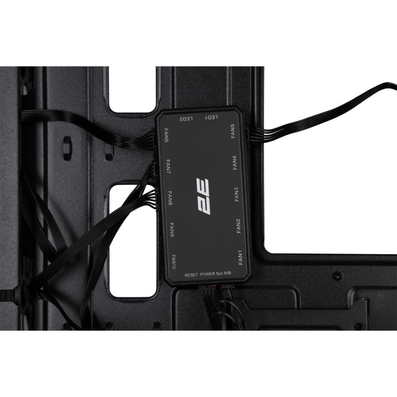 2E Gaming PC case Virtus Neo G3301N without PSU, 2xUSB3.0, 1xUSB2.0, 3x140mm ARGB, 1x120mm ARGB, VGA 340mm, LCS ready, controller with remote, TG Side Panel, ATX, black (2E-G3301N)