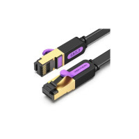 Патч-корд 0.5м, FTP cat 7 RJ-45 black Vention (ICABD)
