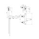 Deante Shower set Silia with bathtub mixer, hand shower, handle - wall-mounted, brushed gold (BQS_R11M)