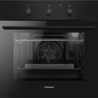 Hansa electric oven, 60sm, 62L, A, grill, easy cleaning enamel, black (BOES681021)